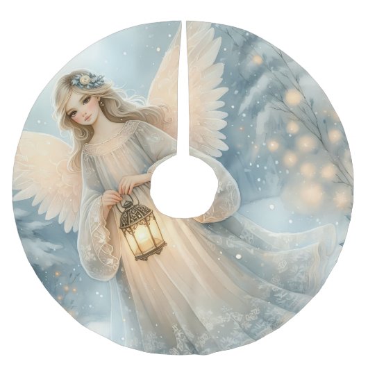 Celestial Winter Angel Lantern of Grace Kerstboom Rok (Voorkant)