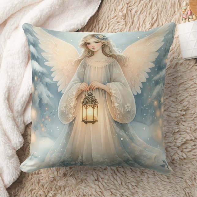 Celestial Winter Angel Lantern of Grace Kussen (Deken)