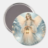 Celestial Winter Angel Lantern of Grace Magneet (Voorkant / Achterkant)