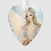 Celestial Winter Angel Lantern of Grace Ornament (voorkant)