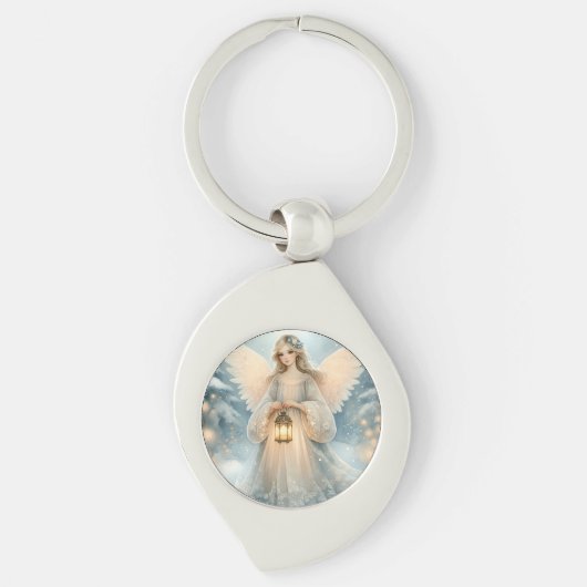 Celestial Winter Angel Lantern of Grace Sleutelhanger (Voorkant)