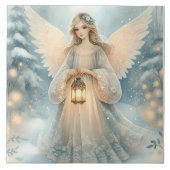 Celestial Winter Angel Lantern of Grace Tegeltje (Voorkant)