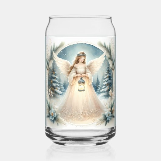 Celestial Winter Angel Lantern of Hope Blikvorm Glas (Voorkant)