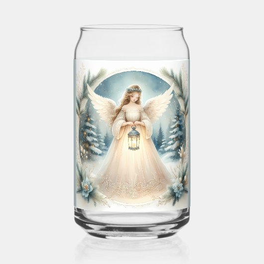 Celestial Winter Angel Lantern of Hope Blikvorm Glas (Achterkant)