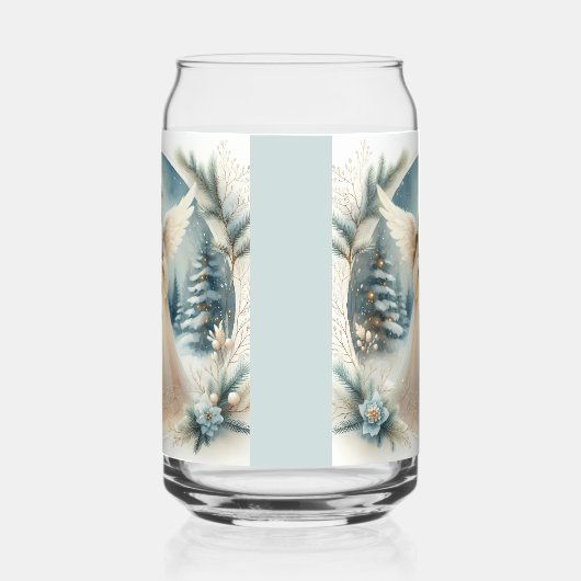 Celestial Winter Angel Lantern of Hope Blikvorm Glas (Links)