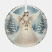 Celestial Winter Angel Lantern of Hope Glas Ornament (Voorkant)