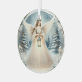 Celestial Winter Angel Lantern of Hope Glas Ornament (Voorkant links)