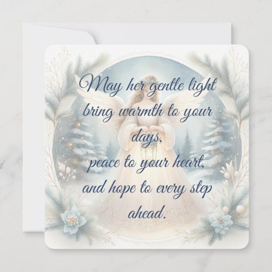 Celestial Winter Angel Lantern of Hope Kaart (Achterkant)