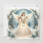 Celestial Winter Angel Lantern of Hope Kaart (Voorkant)