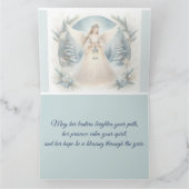 Celestial Winter Angel Lantern of Hope Kaart (Binnen)