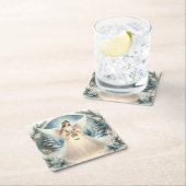 Celestial Winter Angel Lantern of Hope Kartonnen Onderzetters (Insitu)