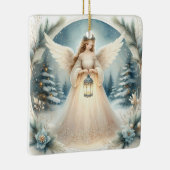 Celestial Winter Angel Lantern of Hope Keramisch Ornament (Rechts)