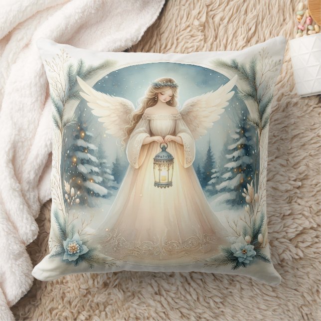 Celestial Winter Angel Lantern of Hope Kussen (Deken)
