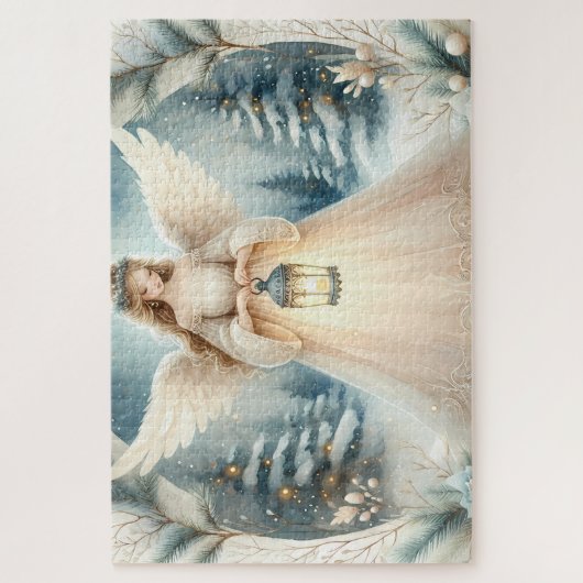 Celestial Winter Angel Lantern of Hope Legpuzzel (Verticaal)