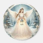 Celestial Winter Angel Lantern of Hope Magneet (Voorkant)