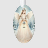 Celestial Winter Angel Lantern of Hope Ornament (voorkant)