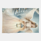 Celestial Winter Angel Lantern of Hope Theedoek (Horizontaal)