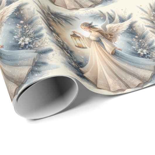 Celestial Winter Angel Lantern of Peace Cadeaupapier (Rol Hoek)