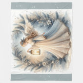 Celestial Winter Angel Lantern of Peace Fleece Deken (Voorkant)