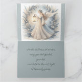 Celestial Winter Angel Lantern of Peace Kaart (Binnen)