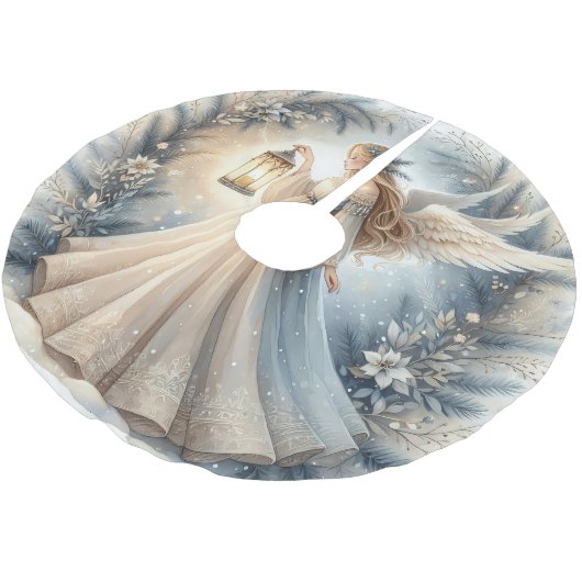 Celestial Winter Angel Lantern of Peace Kerstboom Rok (Gekanteld)