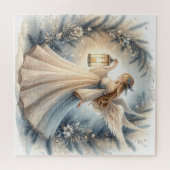 Celestial Winter Angel Lantern of Peace Legpuzzel (Horizontaal)