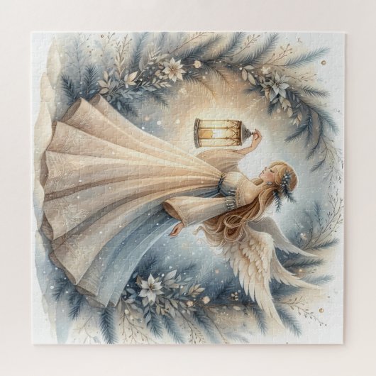 Celestial Winter Angel Lantern of Peace Legpuzzel (Horizontaal)