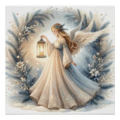 Celestial Winter Angel Lantern of Peace Perfect Poster (Voorkant)