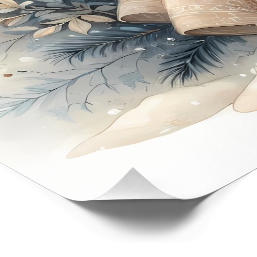 Celestial Winter Angel Lantern of Peace Perfect Poster (Hoek)