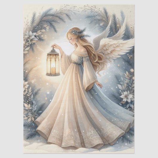 Celestial Winter Angel Lantern of Peace Tissuepapier (Voorkant)