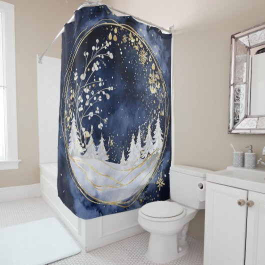 Celestial Winter Elegance Douchegordijn (In situ)