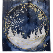 Celestial Winter Elegance Douchegordijn (Voorkant)