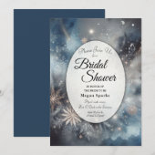 Celestial Winter Midnight Sparkle Vrijgezellenfees Kaart (Voorkant / Achterkant)