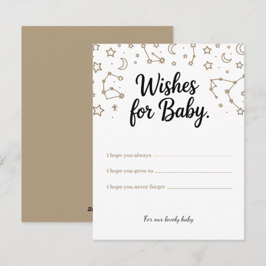 Celestial Wishes for Baby - Aangepaste wensen Feestdagenkaart (Voorkant / Achterkant)