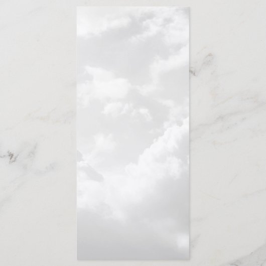 Celestial Wit Bewolkt Sky Diner Menu (Achterkant)