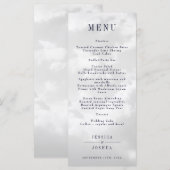 Celestial Wit Bewolkt Sky Diner Menu (Voorkant / Achterkant)