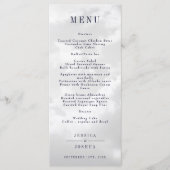 Celestial Wit Bewolkt Sky Diner Menu (Voorkant)