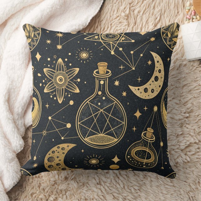 Celestial Witchcraft - Gold Moon, Potion Bottles 2 Kussen (Deken)