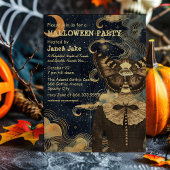 Celestial Witchy Collage Adult Halloween Party Kaart
