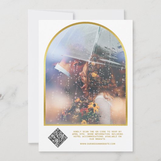 Celestial Witte en Gouden Sterren Maan & Zon Bruil Kaart (Achterkant)