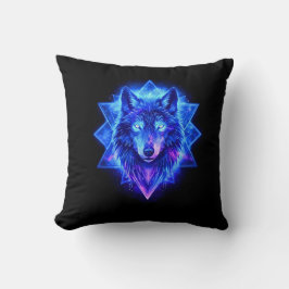 Celestial Wolf • Cosmic Energy Guardian Pillow Kussen