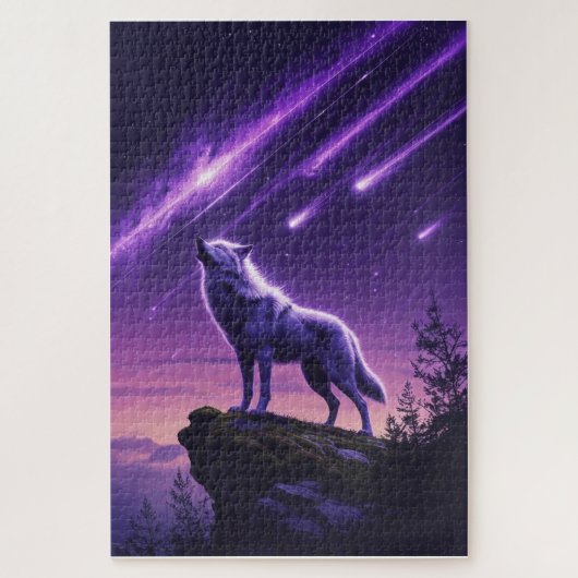 Celestial Wolf - Mystic Howl Puzzle Legpuzzel (Verticaal)