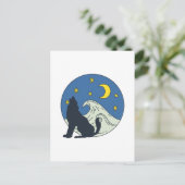 Celestial Wolf Mystical Art Briefkaart (Staand voorkant)