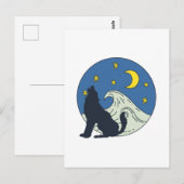 Celestial Wolf Mystical Art Briefkaart (Voorkant / Achterkant)