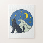 Celestial Wolf Mystical Art Legpuzzel (Verticaal)