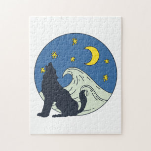 Celestial Wolf Mystical Art Legpuzzel