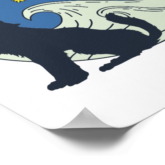 Celestial Wolf Mystical Art Poster (Hoek)