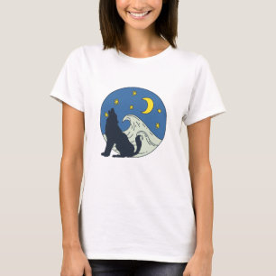 Celestial Wolf Mystical Art T-shirt