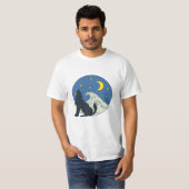 Celestial Wolf Mystical Art T-Shirt (Voorkant volledig)