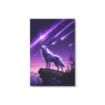 Celestial Wolf – Mystieke Huil Canvasprint